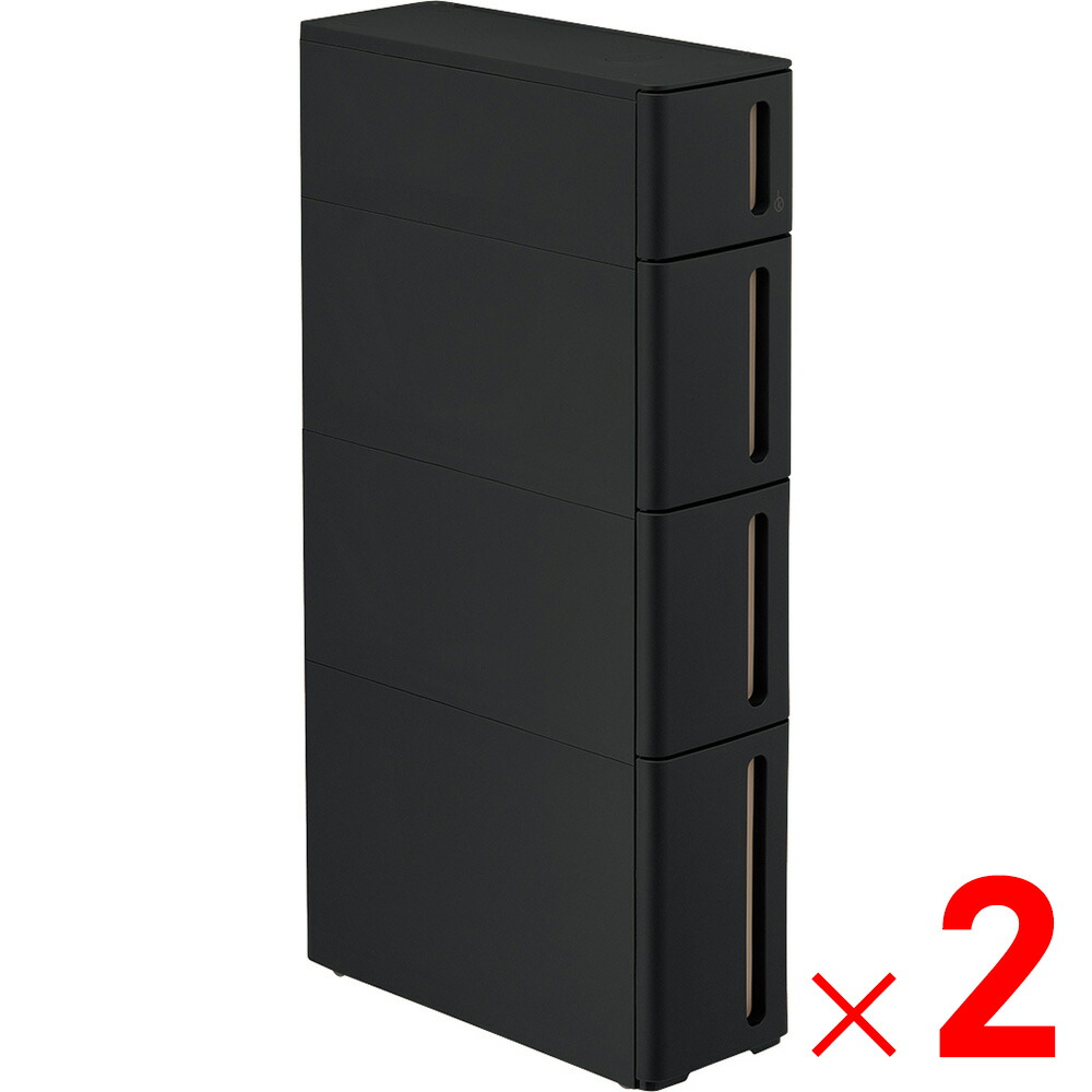 サンカ スリムストッカー ストランティ ドロアーA ブラック DA-1210BK ×2個 セット販売 10,584円