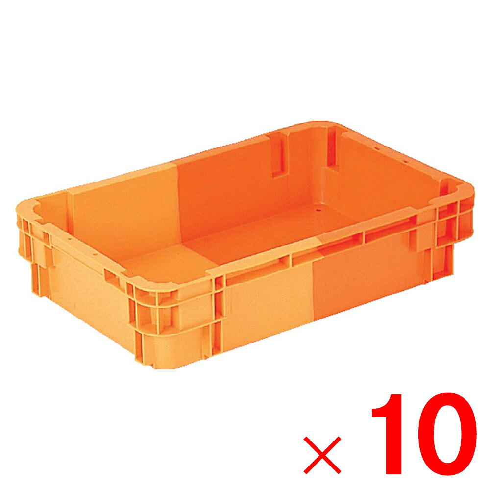 【法人限定】サンコー SNコンテナー B#24 水抜き孔有 オレンジ/オレンジ 202405-00 &times;10個 セット販売 【メーカー直送・代引不可・置配不可】｜Arclands Online 支店