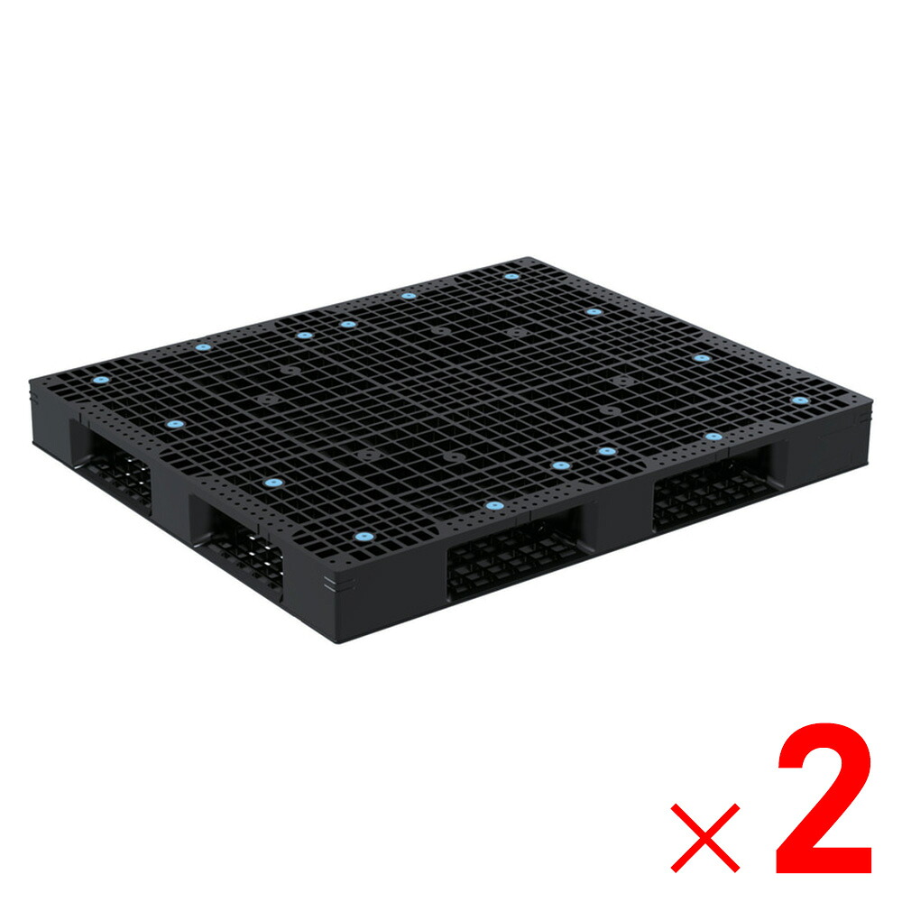 【法人限定】サンコー パレット D4-110132 再生ブラック 813102-01 ×2個 セット販売 【メーカー直送・代引不可・置配不可】