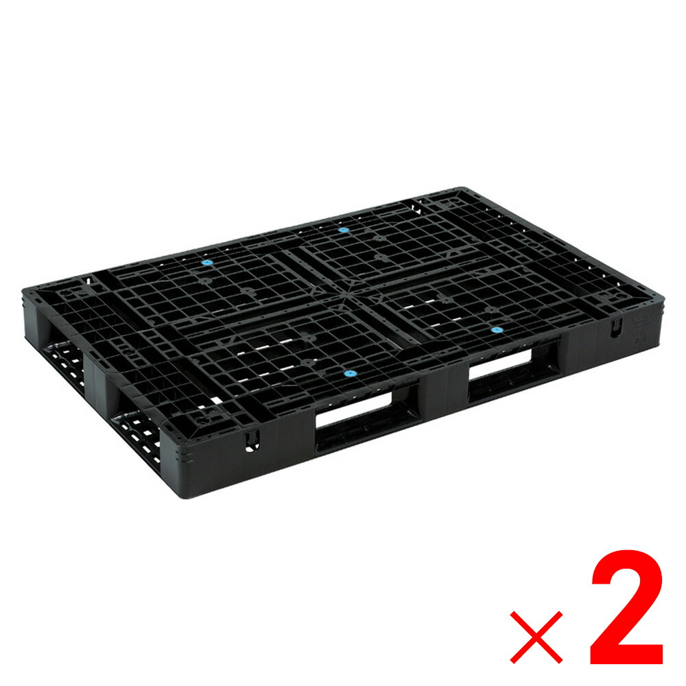 【法人限定】サンコー パレット D4-1016 再生ブラック 805688-00 ×2個 セット販売 【メーカー直送・代引不可・置配不可】