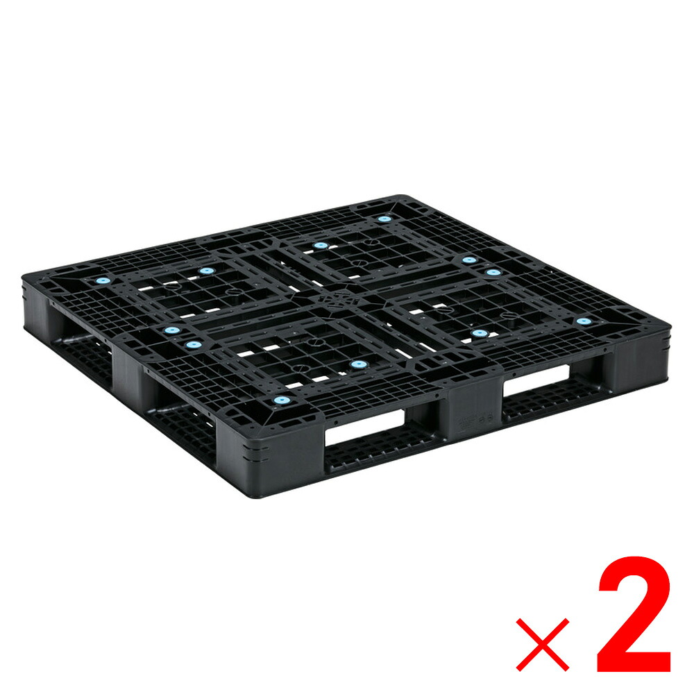 【法人限定】サンコー パレット D4-106110 再生ブラック 808504-00 ×2個 セット販売 【メーカー直送・代引不可・置配不可】