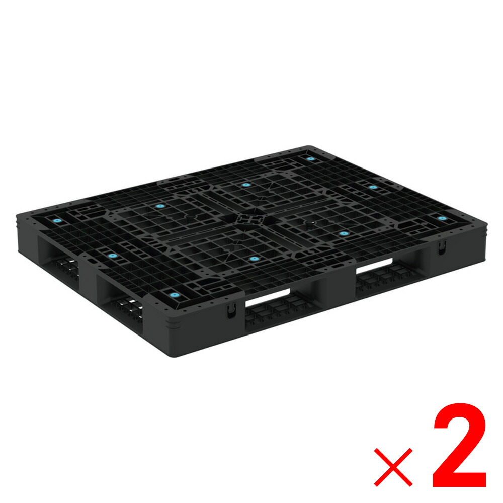 【法人限定】サンコー パレット D4-115145 再生ブラック 816600-00 ×2個 セット販売 【メーカー直送・代引不可・置配不可】