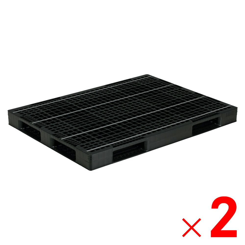 【法人限定】サンコー パレット D4-115150 再生ブラック 817202-01 ×2個 セット販売 【メーカー直送・代引不可・置配不可】