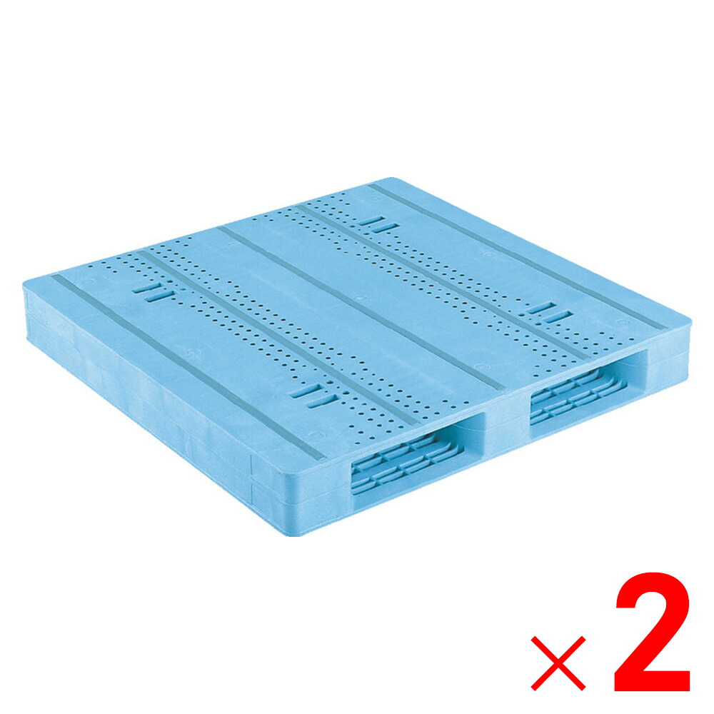 【5月10日限定！最大100％ポイントバック】<br>【法人限定】サンコー パレット D2-1111F-3 ライトブルー 812139-01 ×2個 セット販売 【メーカー直送・代引不可・置配不可】