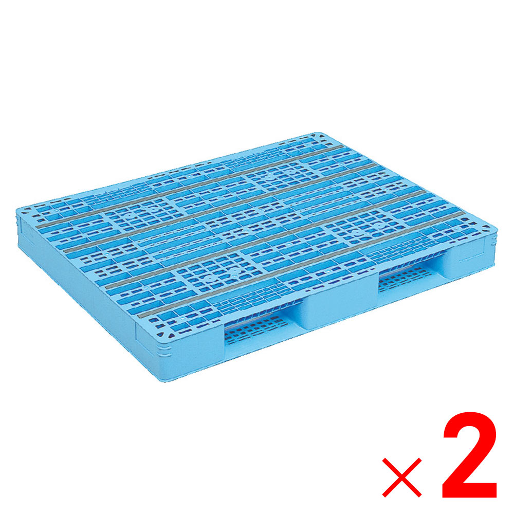 【法人限定】サンコー パレット D2-1114 ライトブルー 815414-00 ×2個 セット販売 【メーカー直送・代引不可・置配不可】