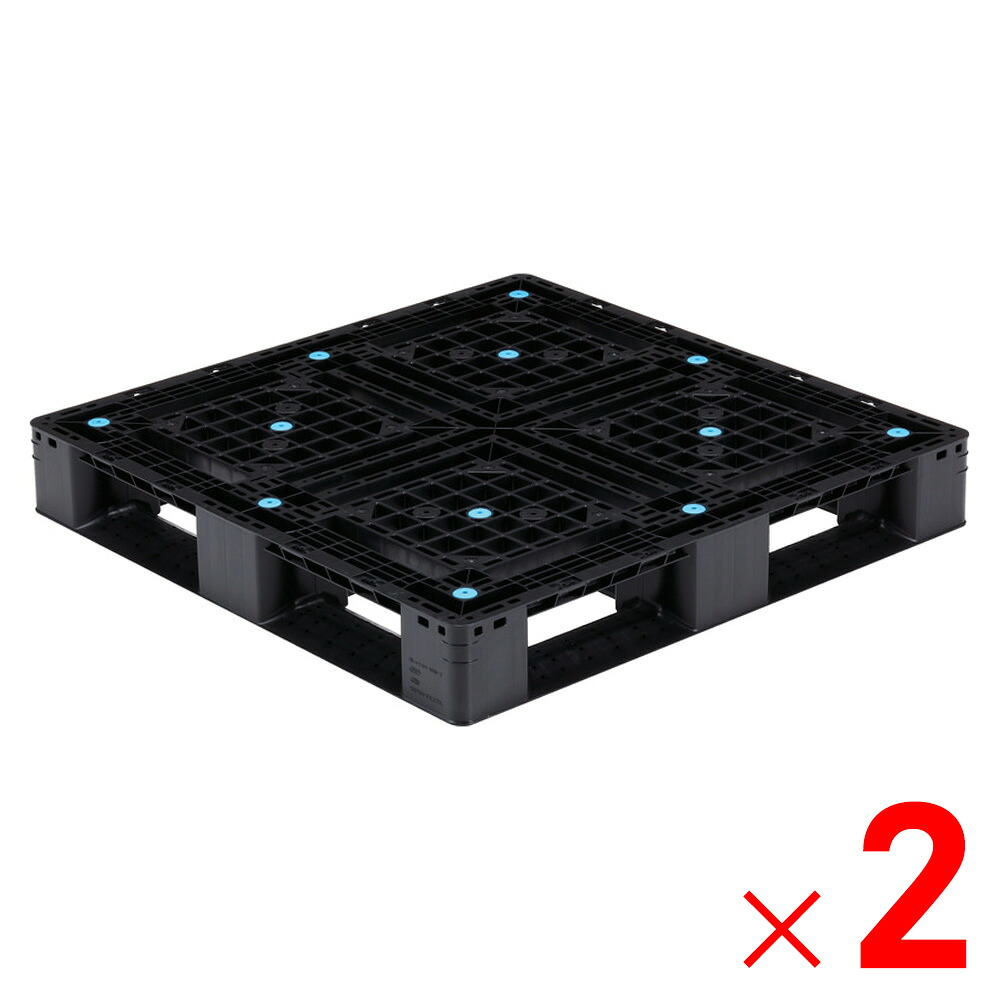【法人限定】サンコー パレット D4-1010-2 再生ブラック 812049-00 ×2個 セット販売 【メーカー直送・代引不可・置配不可】|Arclands Online 支店