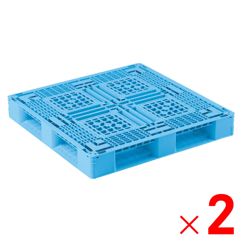 【法人限定】サンコー パレット D4-1111-2 ライトブルー 812185-00 ×2個 セット販売 【メーカー直送・代引不可・置配不可】