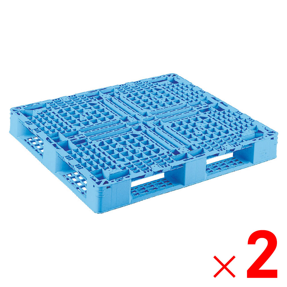 【法人限定】サンコー パレット D4-097113 ライトブルー 810906-00 ×2個 セット販売 【メーカー直送・代引不可・置配不可】
