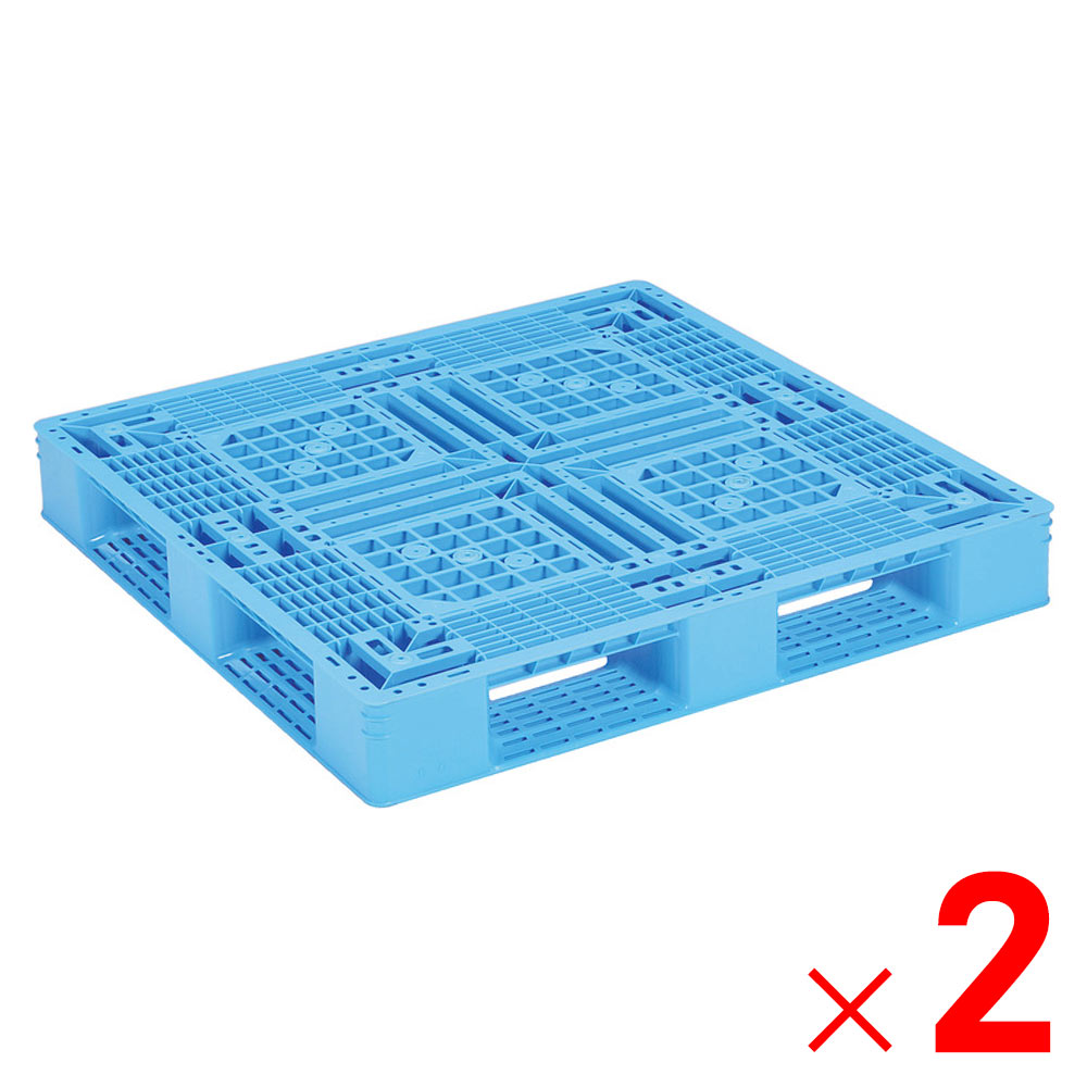 【法人限定】サンコー パレット D4-1111-2N ライトブルー 812257-00 ×2個 セット販売 【メーカー直送・代引不可・置配不可】