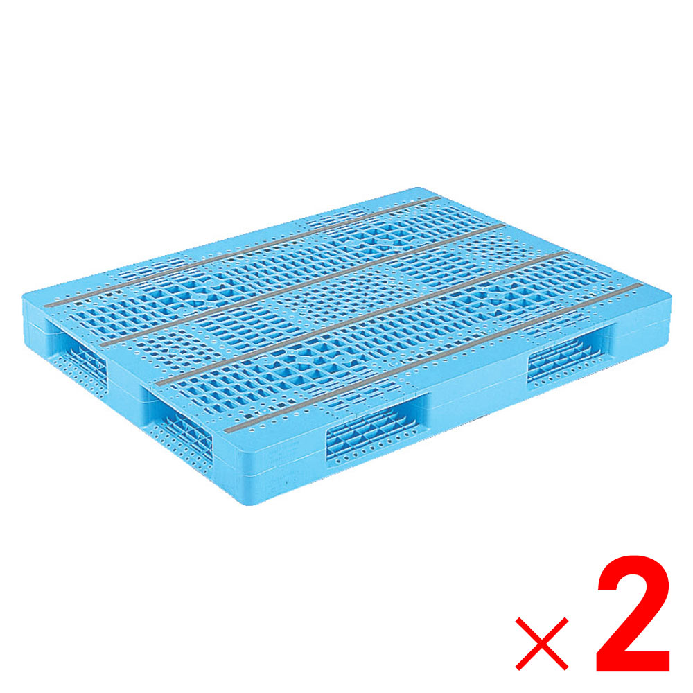 【法人限定】サンコー パレット D4-100134 ライトブルー 813402-01 ×2個 セット販売 【メーカー直送・代引不可・置配不可】