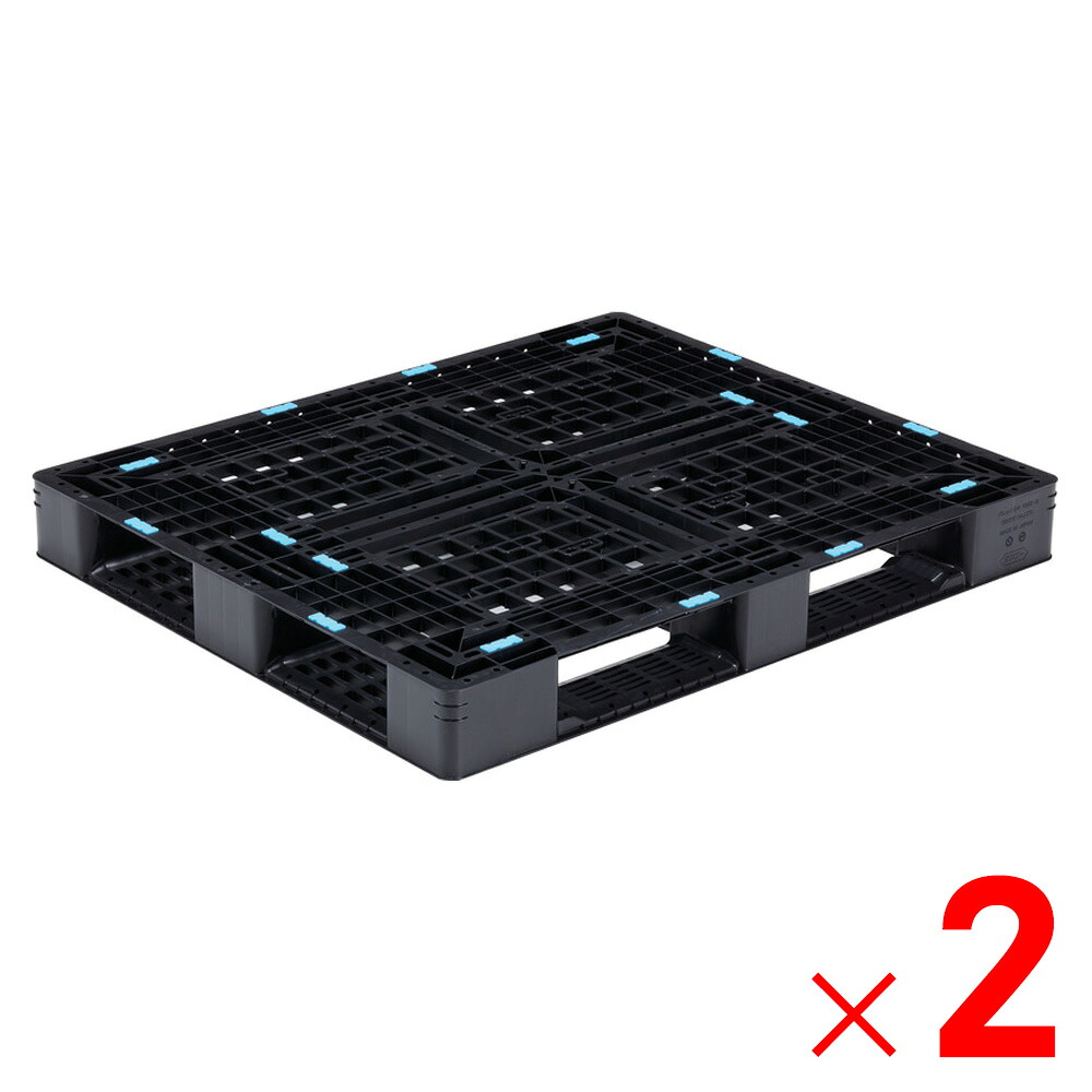 【法人限定】サンコー パレット D4-1012-8 再生ブラック 812259-00 ×2個 セット販売 【メーカー直送・代引不可・置配不可】