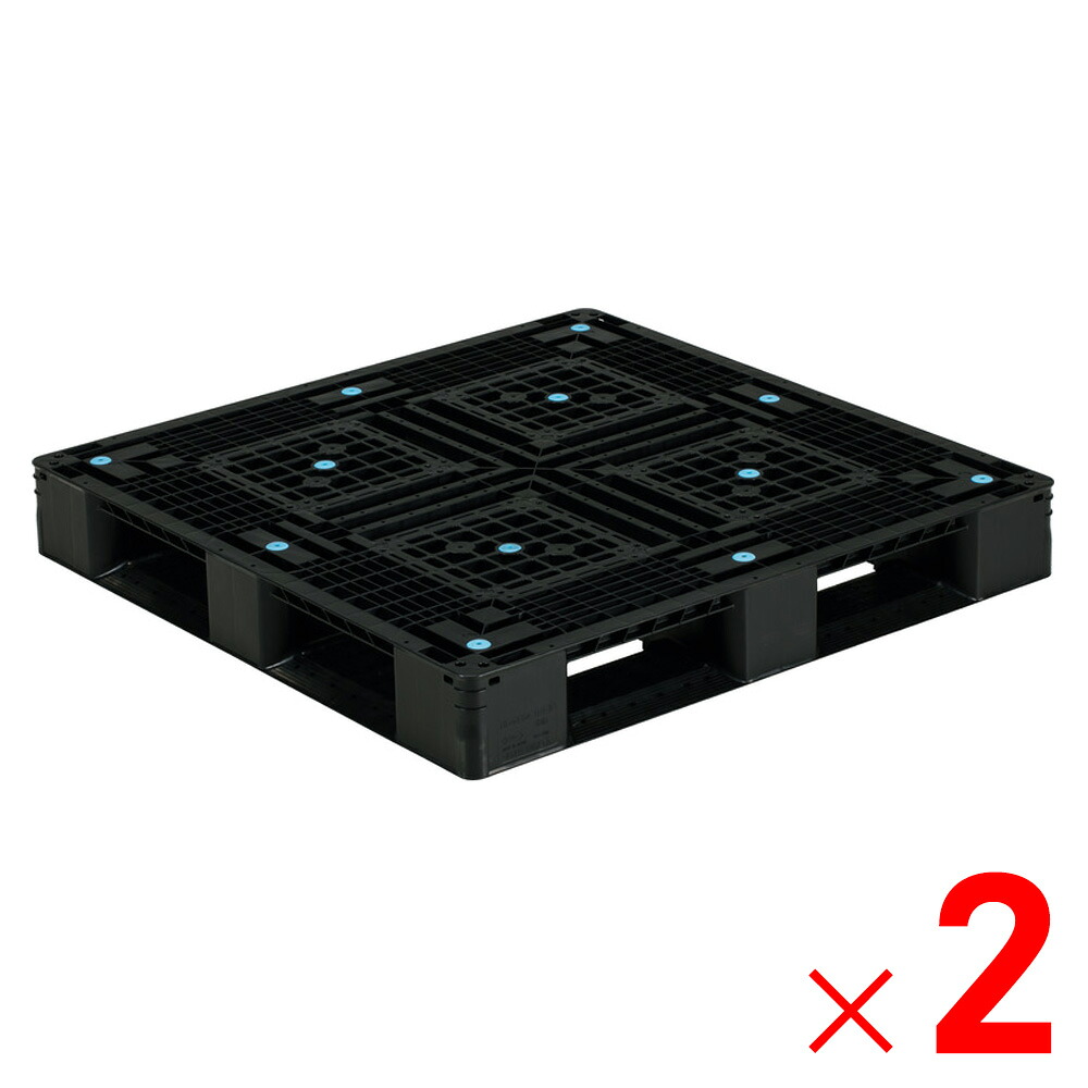 【法人限定】サンコー パレット D4-1111-2 再生ブラック 812185-00 ×2個 セット販売 【メーカー直送・代引不可・置配不可】