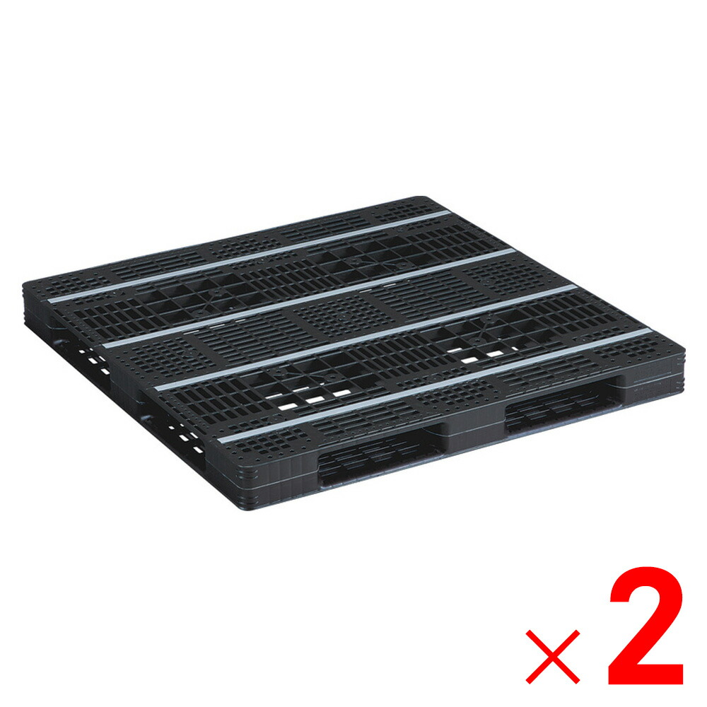 【法人限定】サンコー パレット D4-1111-10 再生ブラック 812209-01 ×2個 セット販売 【メーカー直送・代引不可・置配不可】