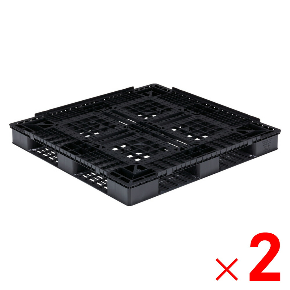 【法人限定】サンコー パレット D4-114118 再生ブラック 812252-00 ×2個 セット販売 【メーカー直送・代引不可・置配不可】