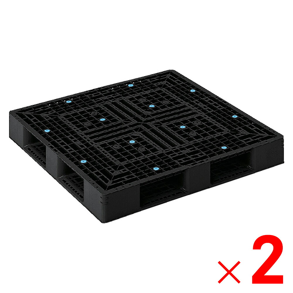【法人限定】サンコー パレット D4-1212-2 再生ブラック 814436-00 ×2個 セット販売 【メーカー直送・代引不可・置配不可】