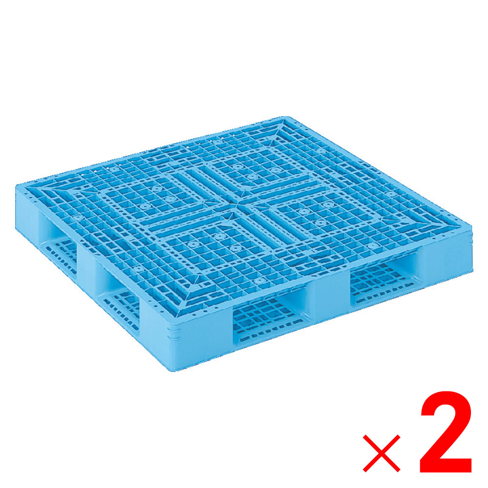 【法人限定】サンコー パレット D4-1212-2 ライトブルー 814436-00 ×2個 セット販売 【メーカー直送・代引不可・置配不可】