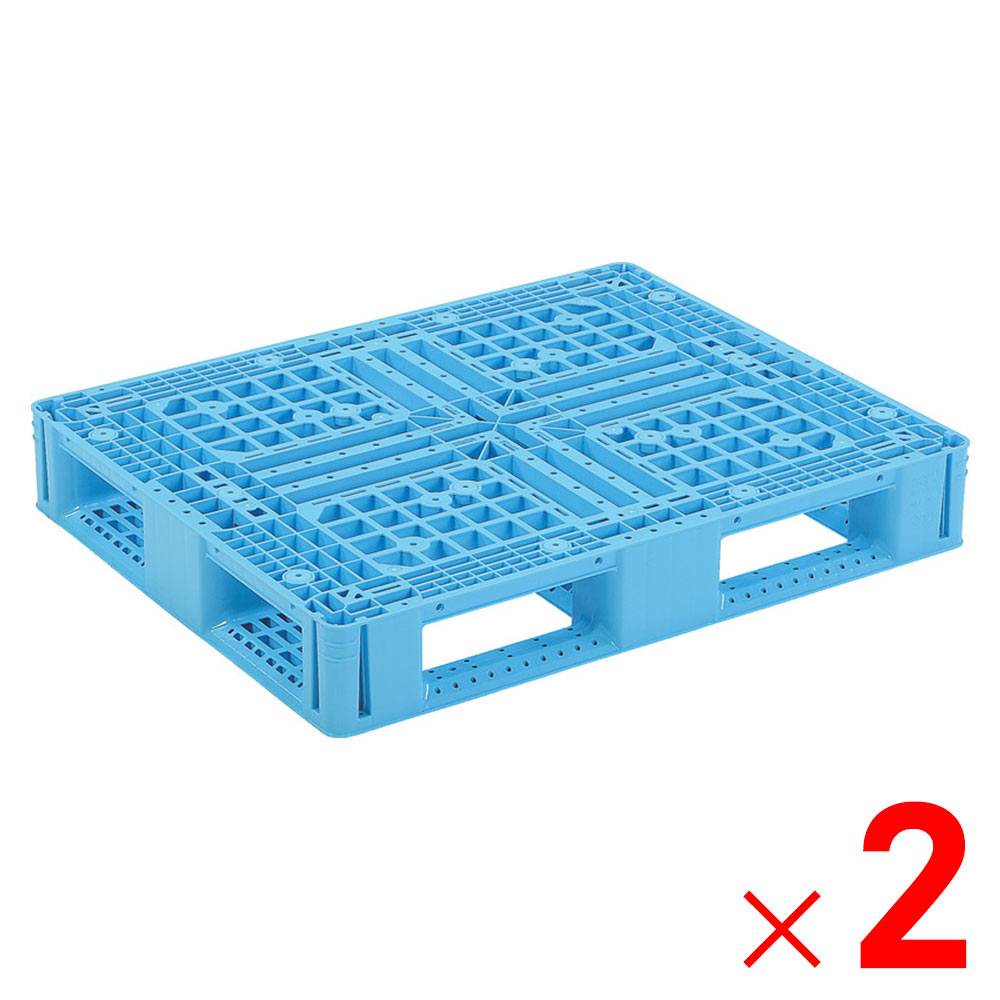 【法人限定】サンコー パレット D4-810-2 ライトブルー 808857-00 ×2個 セット販売 【メーカー直送・代引不可・置配不可】