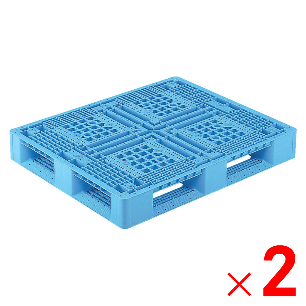 【法人限定】サンコー パレット D4-911-2 ライトブルー 808902-00 ×2個 セット販売 【メーカー直送・代引不可・置配不可】
