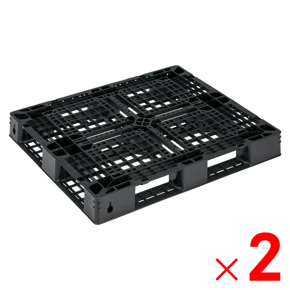 【法人限定】サンコー パレット D4-1012-13 再生ブラック 812308-00 ×2個 セット販売 【メーカー直送・代引不可・置配不可】