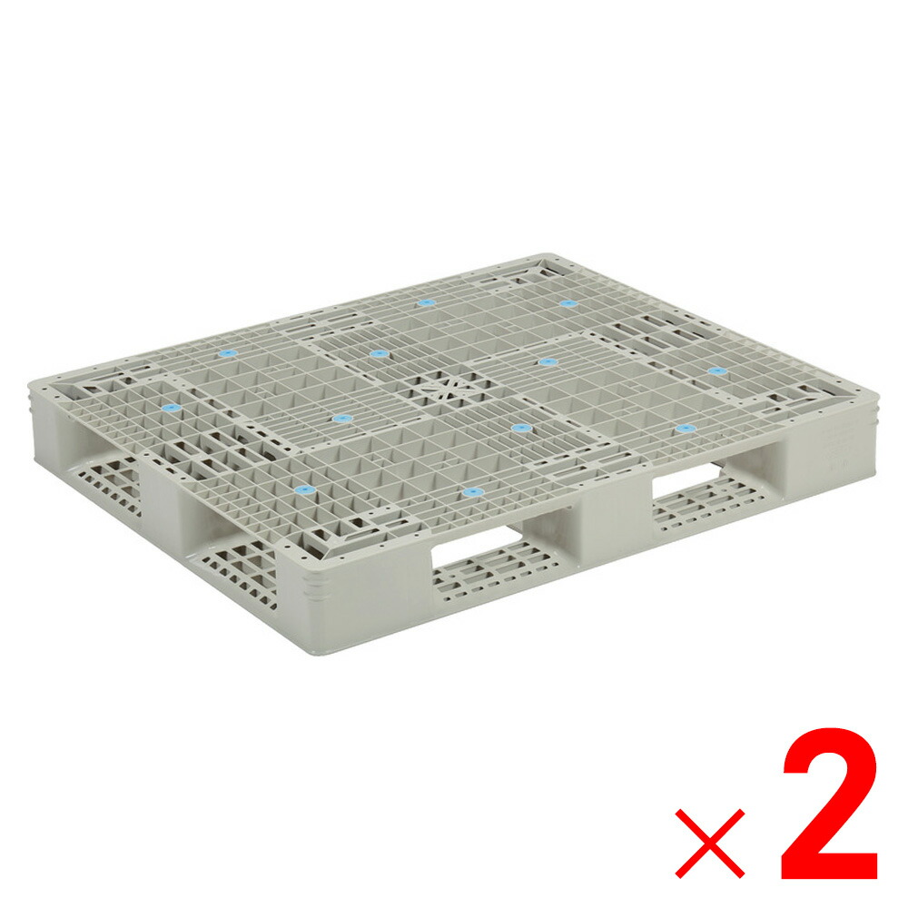 【法人限定】サンコー パレット GT-1012D4-2 Aグレー 845011-00 ×2個 セット販売 【メーカー直送・代引不可・置配不可】