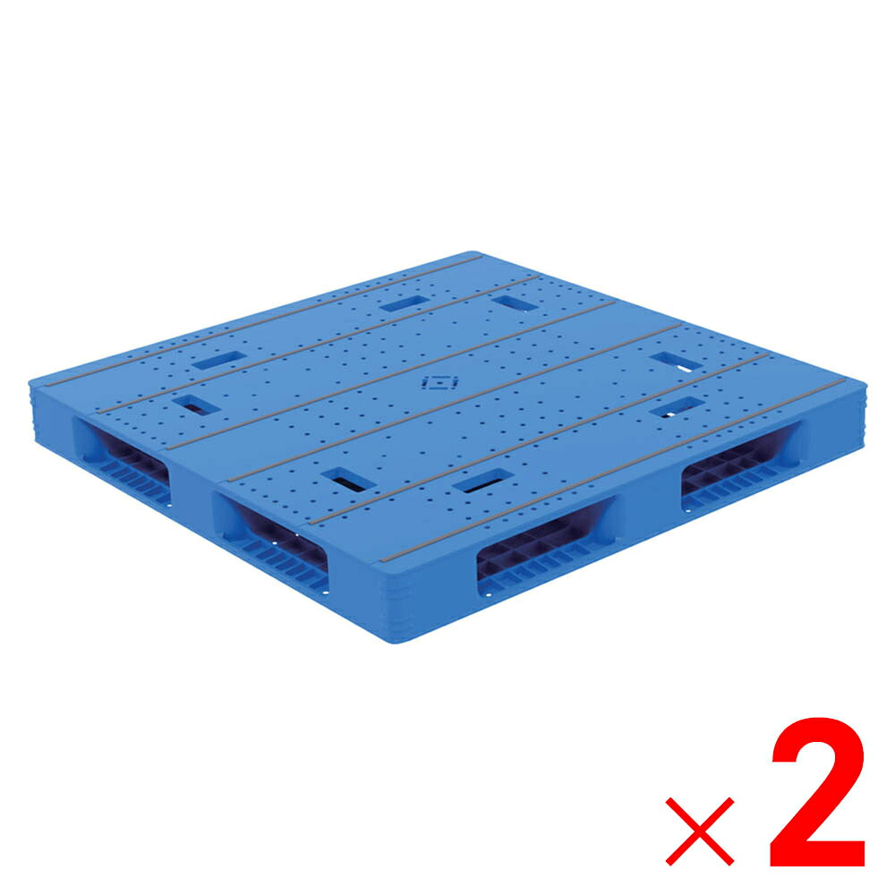 【法人限定】サンコー パレット LX-1111R4-4 ブルー 840118-01 ×2個 セット販売 【メーカー直送・代引不可・置配不可】