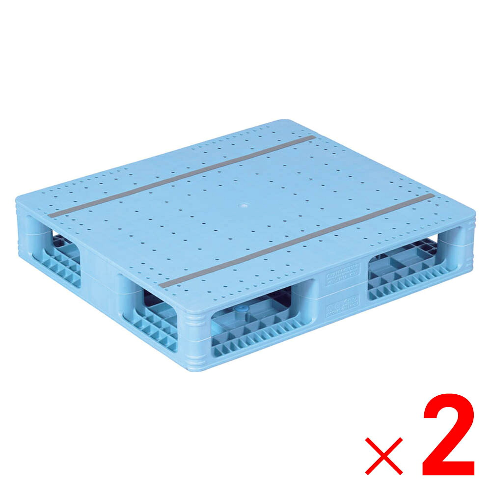 【法人限定】サンコー パレット R4-074084F ライトブルー 813051-01 ×2個 セット販売 【メーカー直送・代引不可・置配不可】