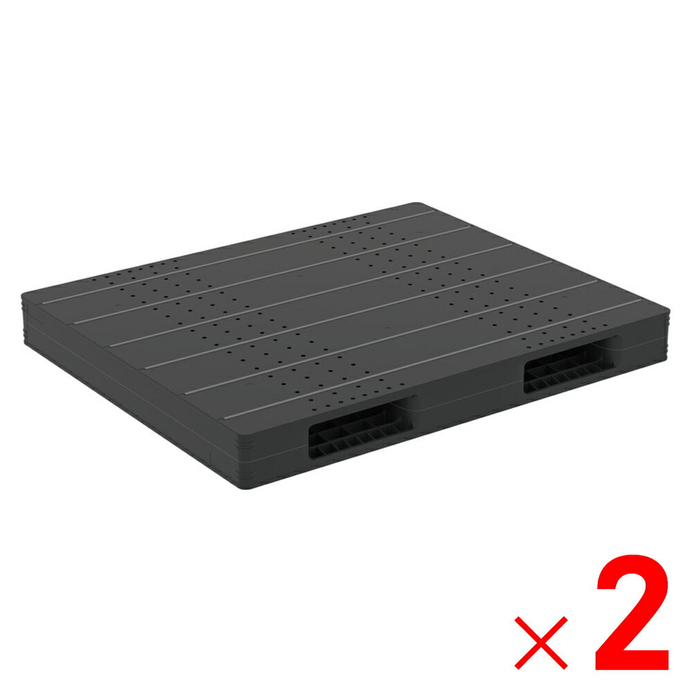 【5月10日限定！最大100％ポイントバック】<br>【法人限定】サンコー パレット R2-115140F 再生ブラック 816100-01 ×2個 セット販売 【メーカー直送・代引不可・置配不可】