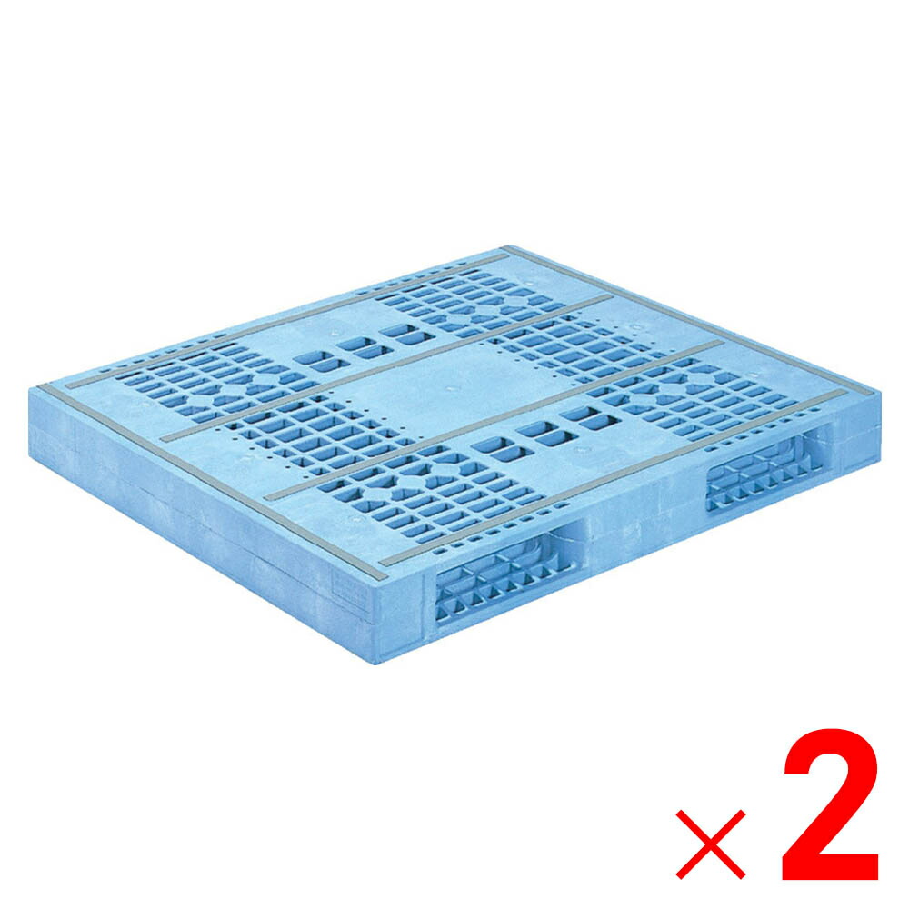 【5月10日限定！最大100％ポイントバック】<br>【法人限定】サンコー パレット R2-1012F-2 ライトブルー 812056-01 ×2個 セット販売 【メーカー直送・代引不可・置配不可】