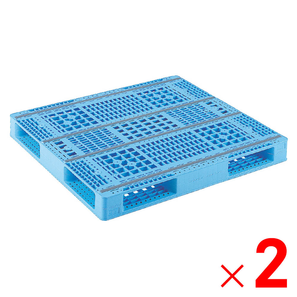 【法人限定】サンコー パレット R4-1011-2 ライトブルー 811003-01 ×2個 セット販売 【メーカー直送・代引不可・置配不可】