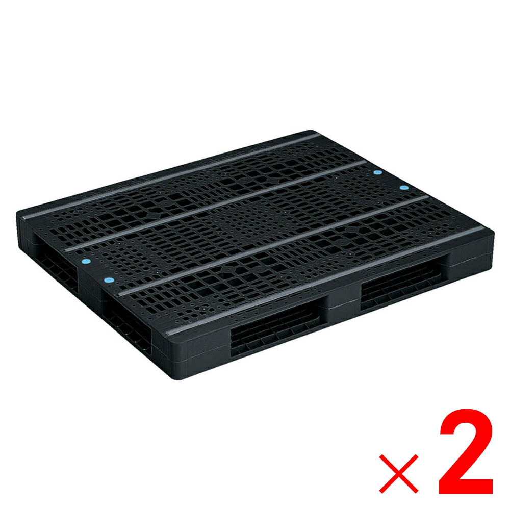 【法人限定】サンコー パレット R4-1012-2 再生ブラック 812059-01 ×2個 セット販売 【メーカー直送・代引不可・置配不可】