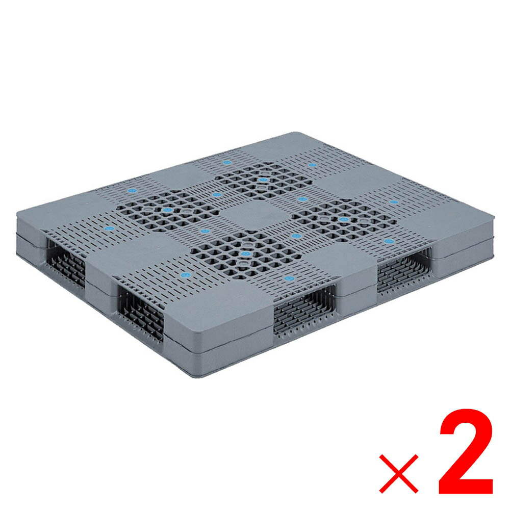 【5月10日限定！最大100％ポイントバック】<br>【法人限定】サンコー パレット R4-110136 グレー 813006-01 ×2個 セット販売 【メーカー直送・代引不可・置配不可】