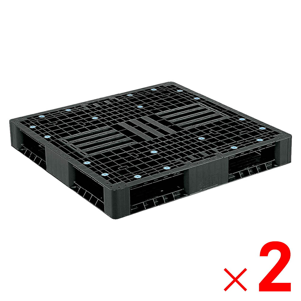 【法人限定】サンコー パレット R4-1111-3 再生ブラック 812183-00 ×2個 セット販売 【メーカー直送・代引不可・置配不可】