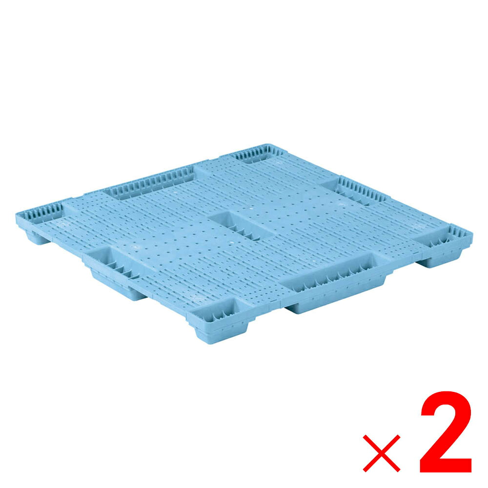 【法人限定】サンコー パレット N4-114118F ライトブルー 81400X-00 ×2個 セット販売 【メーカー直送・代引不可・置配不可】