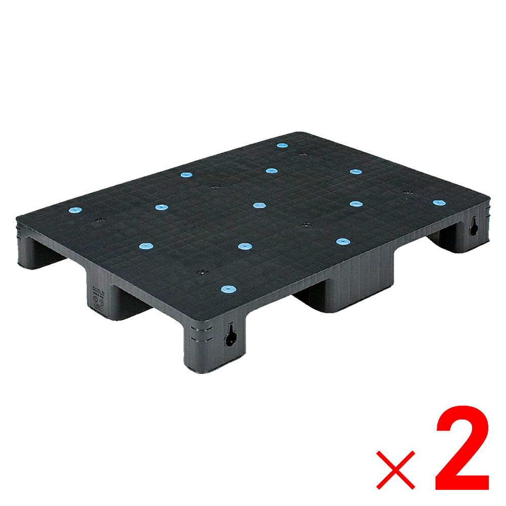 【法人限定】サンコー パレット S4-710 再生ブラック 807004-00 ×2個 セット販売 【メーカー直送・代引不可・置配不可】