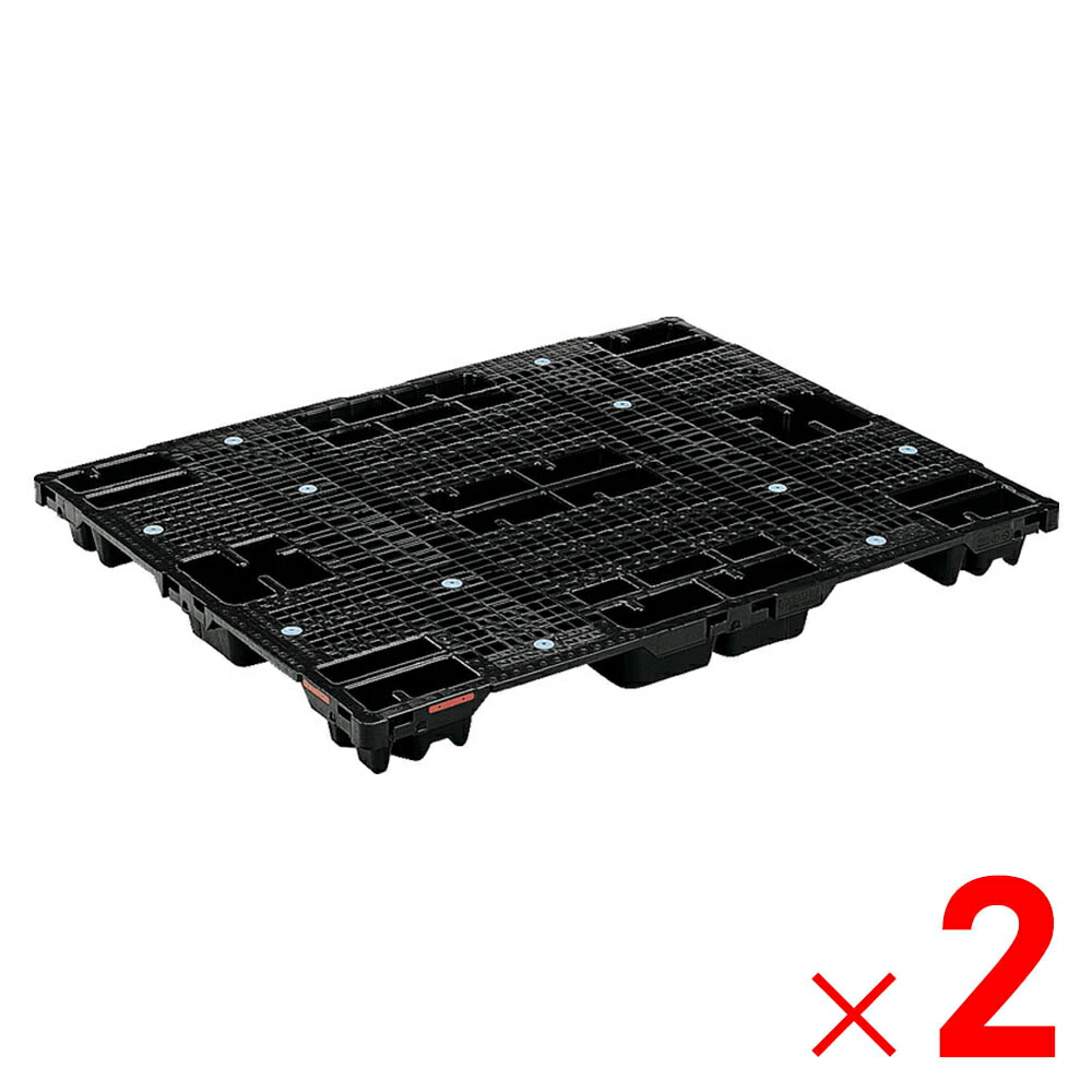 【法人限定】サンコー パレット SN4-1114 再生ブラック 815402-01 ×2個 セット販売 【メーカー直送・代引不可・置配不可】