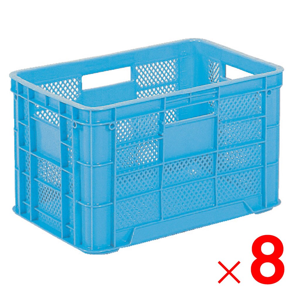 【法人限定】サンコー サンテナー B#50T ライトブルー 104842-00 ×8個 セット販売 【メーカー直送・代引不可・置配不可】