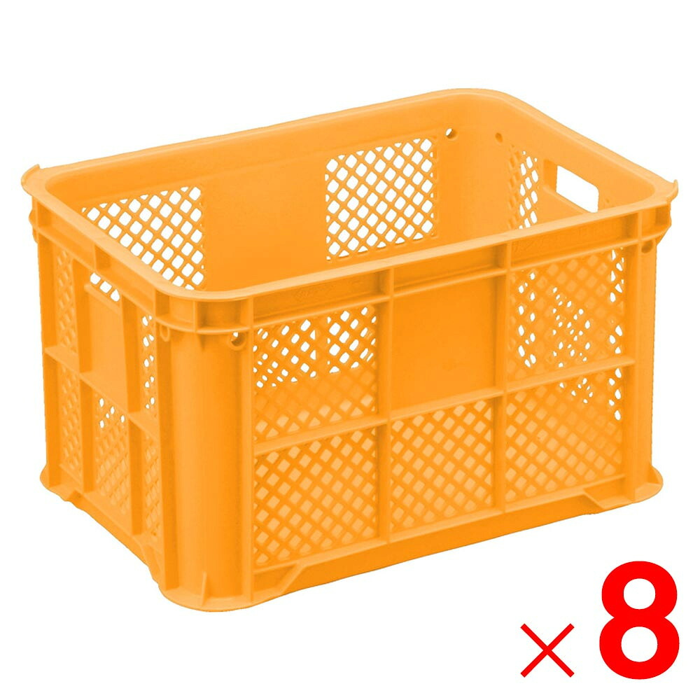 【法人限定】サンコー サンテナー B#50 ミミアリ 水抜き孔有 オレンジ 104806-00 &times;8個 セット販売 【メーカー直送・代引不可・置配不可】｜Arclands Online 支店