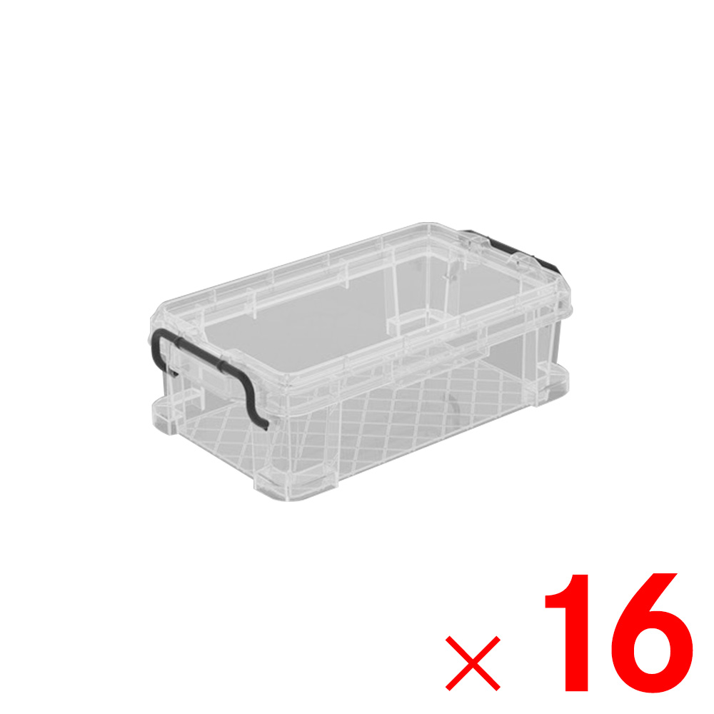 【法人限定】サンコー エコンボックス #7Ｈ セット 透明/ブラック 200783-01 ×16個 セット販売 【メーカー直送・代引不可・置配不可】