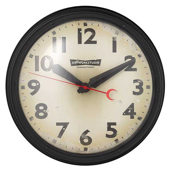 ◆特選！ポイント5倍！◆ARTWORKSTUDIO（アートワークスタジオ）ウォールクロック TK-2072 BK/VIEngineered-clock エンジニアードクロック｜La mia Vita