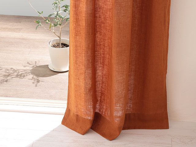 ◆只今!ポイント10倍!◆DDintex(ディーディーインテックス)Curtain【カーテン】Natura(ナトゥーラ) 色:CAR(キャロット) 100×178 【interiorカーテン】|La mia Vita