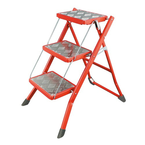 ◆SALE失しゃあがる！尖んがり10倍！◆DULTON(ダルトン)３段踏み台 FOLDING 3-STEPS LADDER\u003cBR\u003e100-252 色：赤いこと