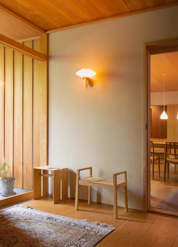 ▼▼▼TEORI（テオリ） 竹まとめ上げる材プロジェクトエントランス 腰掛けTENSION ENTRANCE STOOL （剪断応力 エントランス状態 腰掛け）