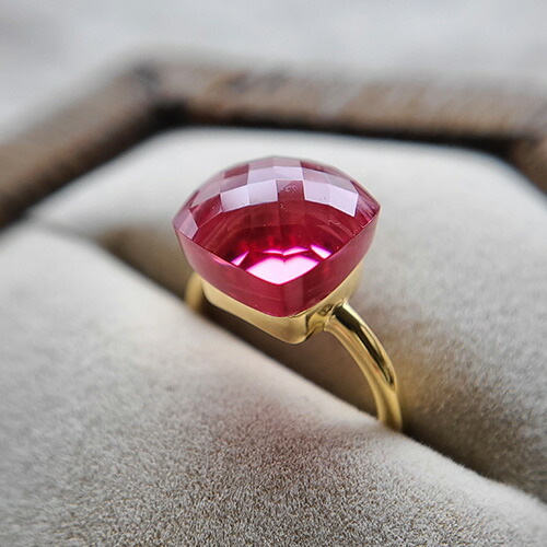 楽天市場】ピンクトルマリン ハート ダイヤモンド リング K18PG