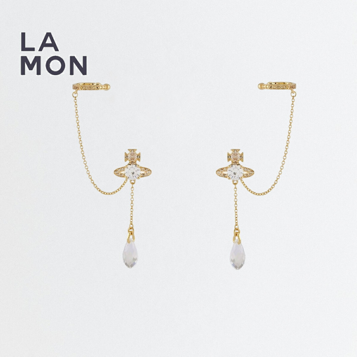 Vivienne Westwood ・ORIETTAパールピアス Vivienne Westwood ORIETTA パール ハート＆安全ピン ロゴピアス