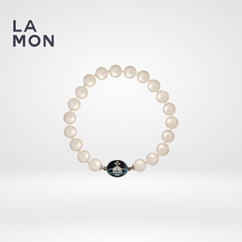 ヴィヴィアン ウエストウッド ブレスレット Vivienne Westwood LOELIA BRACELET メタル スワロフスキー グラス パール ブレスレット SILVER/BLACK シルバー/ブラック系 23,100円