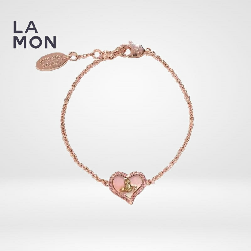 【Vivienne Westwood】ブレスレット ROXANNE BRACELET Roxanne Bracelet in PLATINUM-CRYSTAL-Crystal-ROSE-PINK
