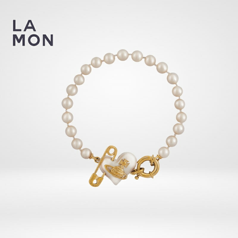 ヴィヴィアン ウエストウッド ブレスレット Vivienne Westwood ORIETTA PEARL BRACELET メタル パール ブレスレット GOLD ゴールド系