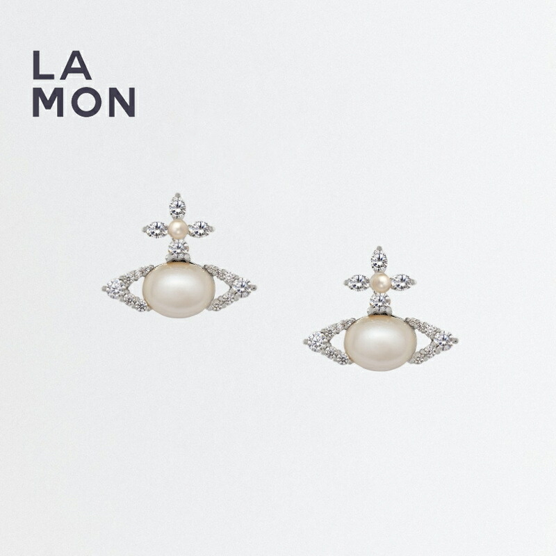 ヴィヴィアン ウエストウッド ピアス Vivienne Westwood Ada Earrings メタル ピアス Platinum シルバー系｜LAMONBOUTIQUE店 16,790円