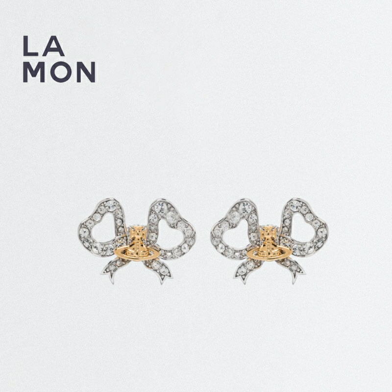 ヴィヴィアン ウエストウッド ピアス Vivienne Westwood Rigoberta Earrings メタル 蝶々結び ピアス Platinum/Gold シルバー/ゴールド系|LAMONBOUTIQUE店