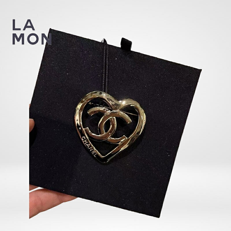 【新品】シャネル ブローチ CHANEL BROOCH AB7896 ココマーク メタル ハート ブローチ GOLD ゴールド系
